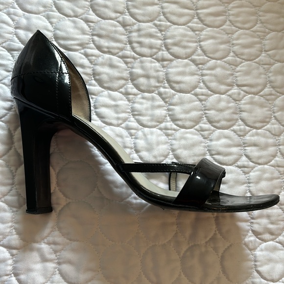 Hugo Boss High Heel Sandals Black Patent Leather 9 - Picture 2 of 12